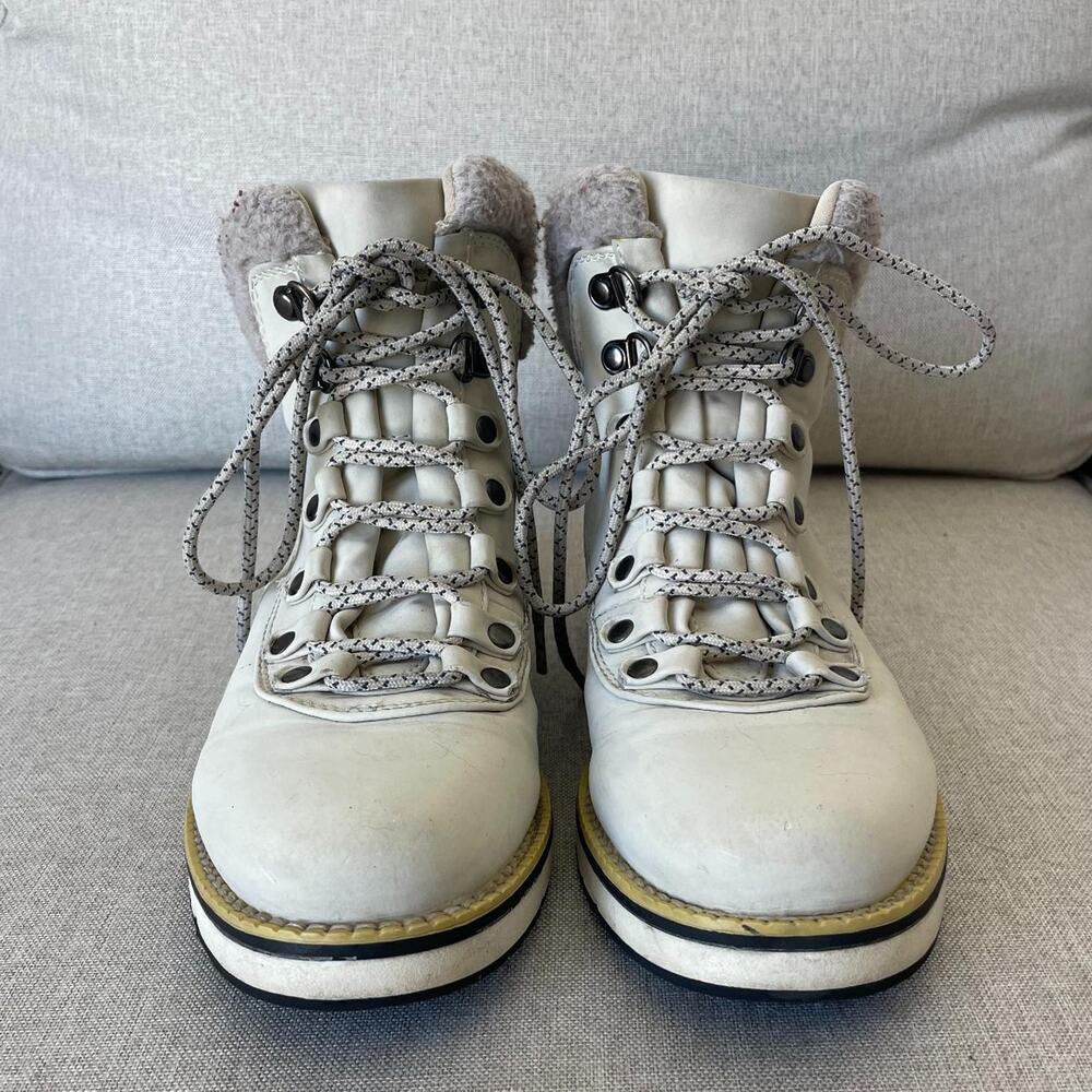 Cream Lace Boots